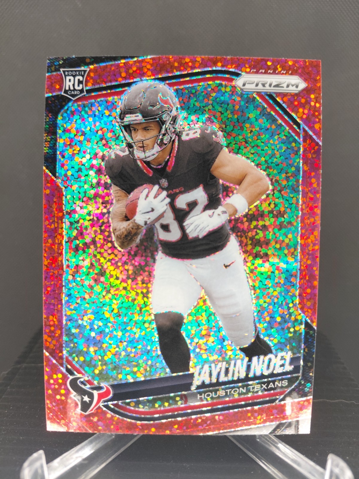 2025 Panini Prizm - Rookies Jaylin Noel #386 Red Sparkle Prizm (RC)