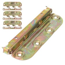 4pcs Bed Connector Brackets Zinc Alloy Bed Rail Fittings Mounting Hardware