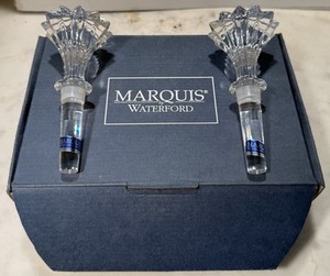 Waterford Marquis Wine Stoppers 5" Crystal Brookside Austria 114428 Set of 2