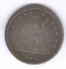 1876 Seated Liberty Silver Quarter + Circulated + No Reserve!