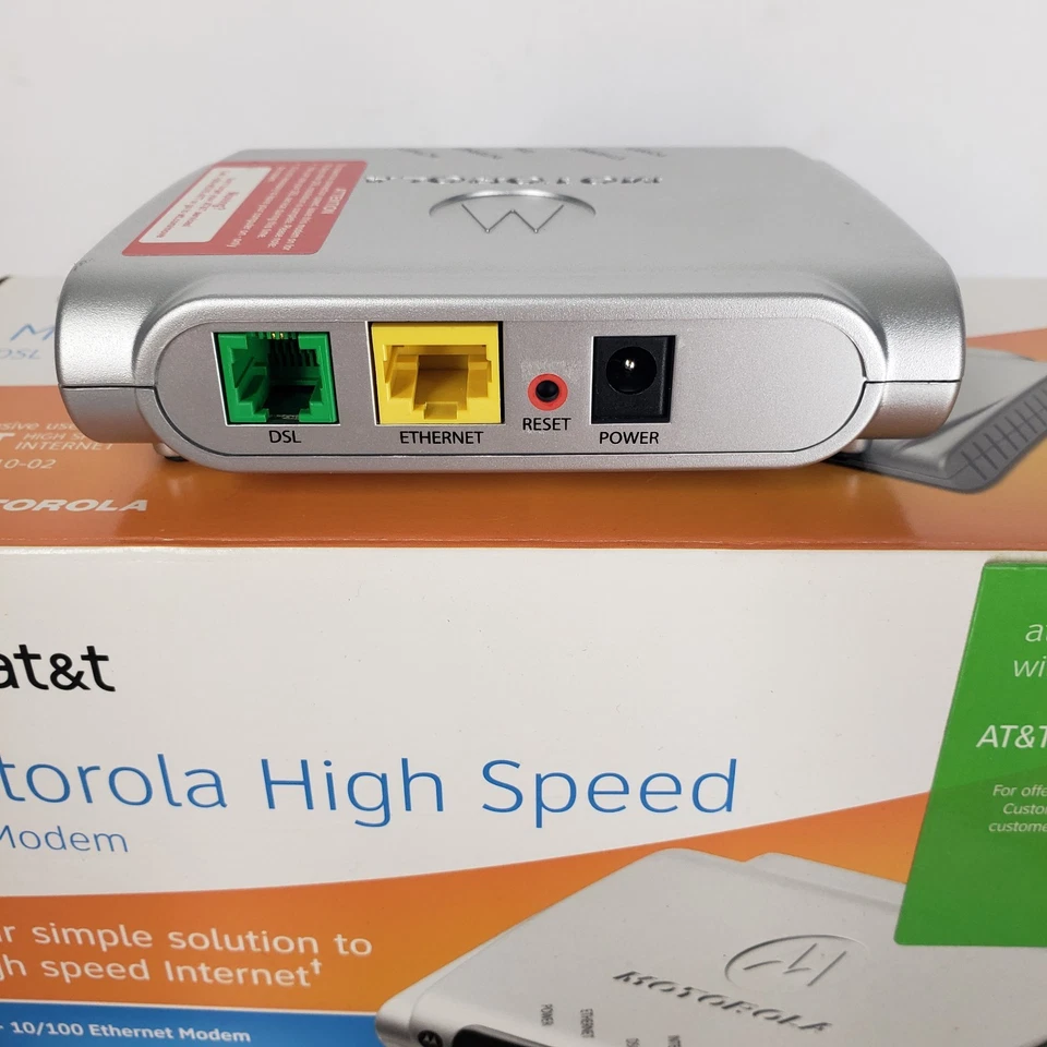 NEW Motorola 2210-02-1006 High Speed Internet DSL Modem  AT&T / READ - Image 3 of 4
