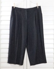 LAFAYETTE 148 New York 698 Speck Virgin Wool Pleat Trousers Dress Pants Size 14