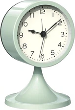 3" Cute Analog Alarm Clock,Small Retro Table Clock Battery Operated,Slient ...