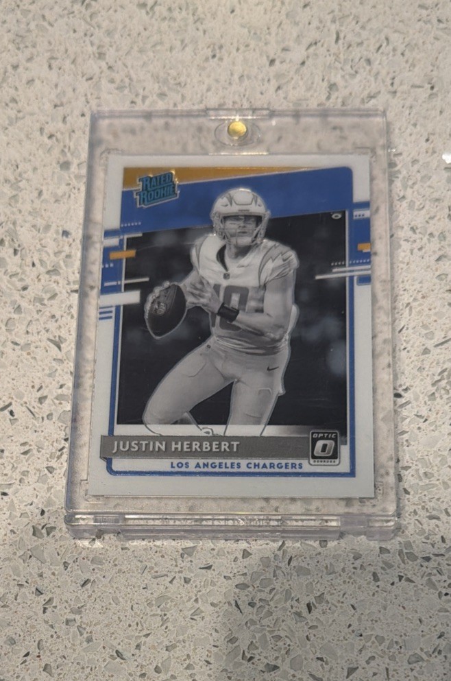 2020 Panini Donruss Optic Justin Herbert Negative VARIATION Rated Rookie RC #303