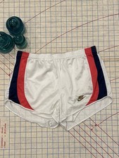 Vintage 80 s Nike Running Shorts Mens Size Large White Dolphin Hem