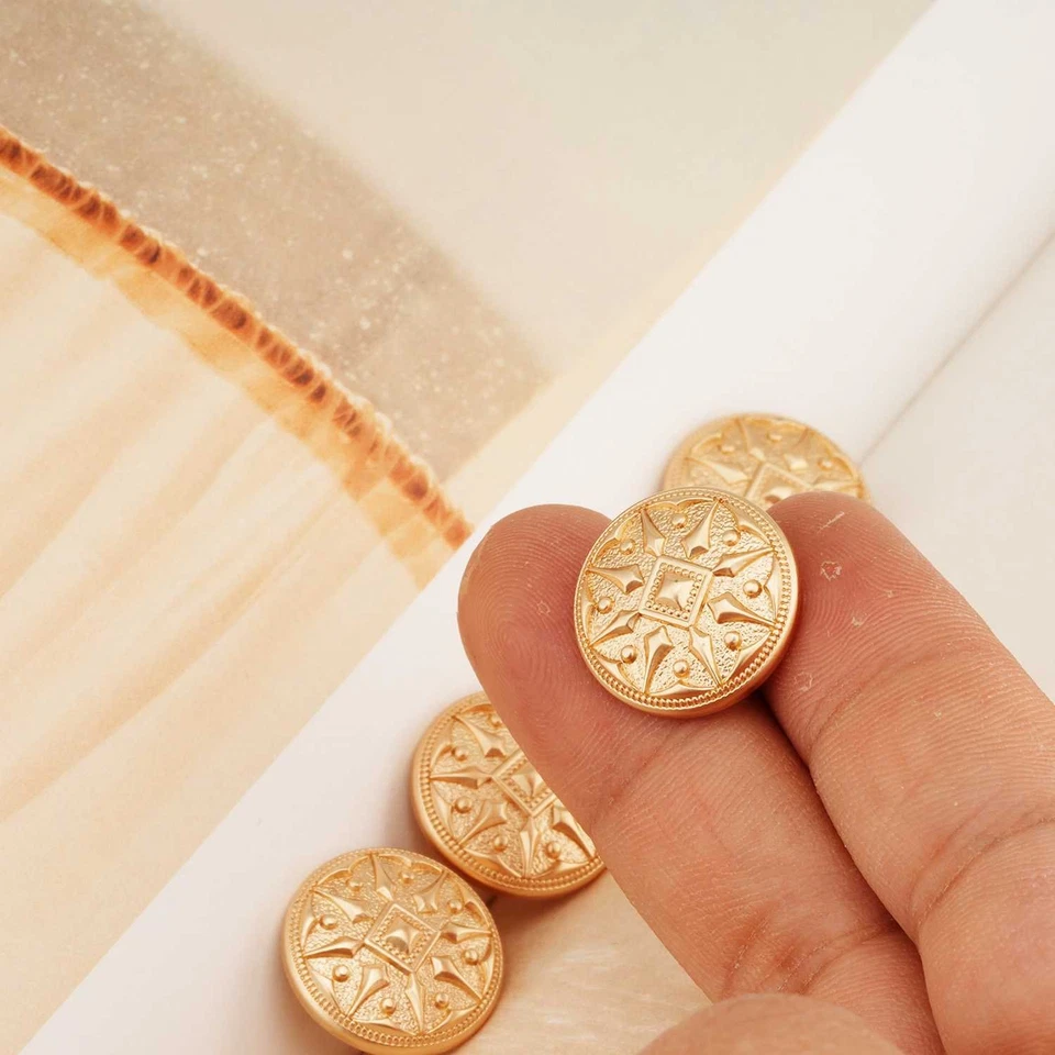 5pcs Arrow Embossed Metal Buttons Vintage for Clothing Crafts Sewing DIY 18/23mm - Image 3 of 4