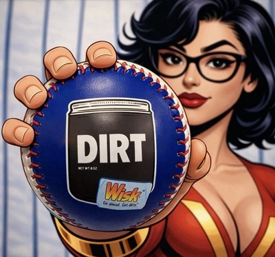 Wisk Go Ahead Get Get Dirty Laundry Detergent Promotional Souvenir Baseball Ball