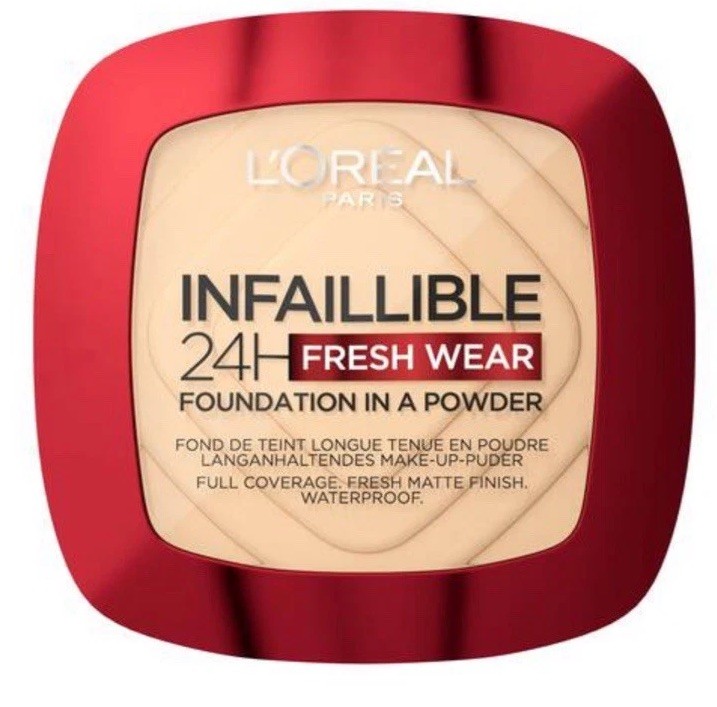 Fond de teint poudre L'Oréal Infaillible pour un maquillage actif actif