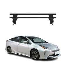 Menabo Barres de toit Transversales pour Toyota Prius + 2015-2025 Alu Noir 2x