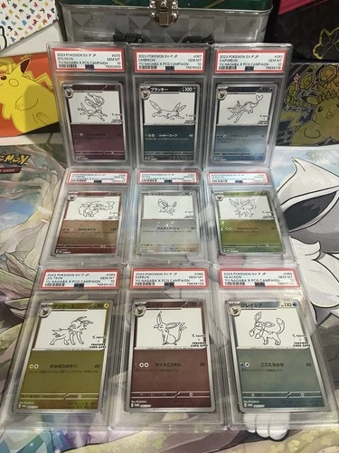 Pokémon PSA 10 & 9 Yu Nagaba Eeveelution Promos Complete Set Of 9