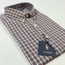 Ralph Lauren Yarmouth Shirt 17 34/35 Red Plaid Button Down NWT
