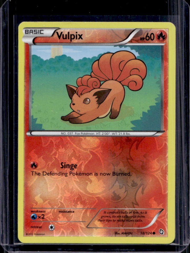 2012 Pokemon Black & White Dragons Exalted Vulpix Reverse Holo #18