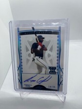 REGGIE CRAWFORD 2023 LEAF TRINITY BASE XRC ROOKIE AUTO BLUE 14/25 GIANTS RC SP