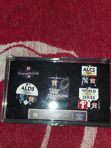 Houston Astros Pins 2022 World Series Champions WinCraft 5-Piece Gift Set MLB - Picture 3 of 4