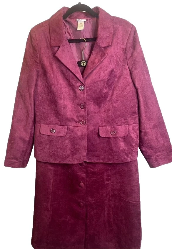 Suede Skirt Suits Plus Size Suits & Suit Separates for Women