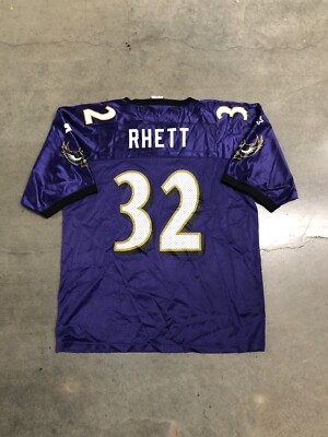 Reebok NFL BALTIMORE RAVENS Reedゲームシャツ Vintage Reebok NFL Baltimore Ravens Ed Reed Football Jersey
