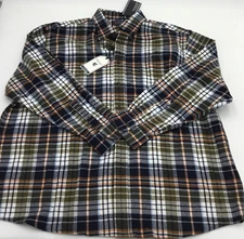 Roundtree & Yorke Men's Portuguese Flannel Long Sleeve Shirt, Multi, XXL