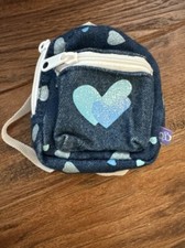 Build A Bear Workshop Blue Hearts Backpack Toy Sparkle
