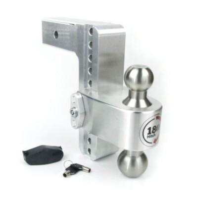 Weigh Safe LTB8-2.5 180° Adjustable 8'' Drop Hitch Ball w/ 2.5'' Shaft & Key Lock