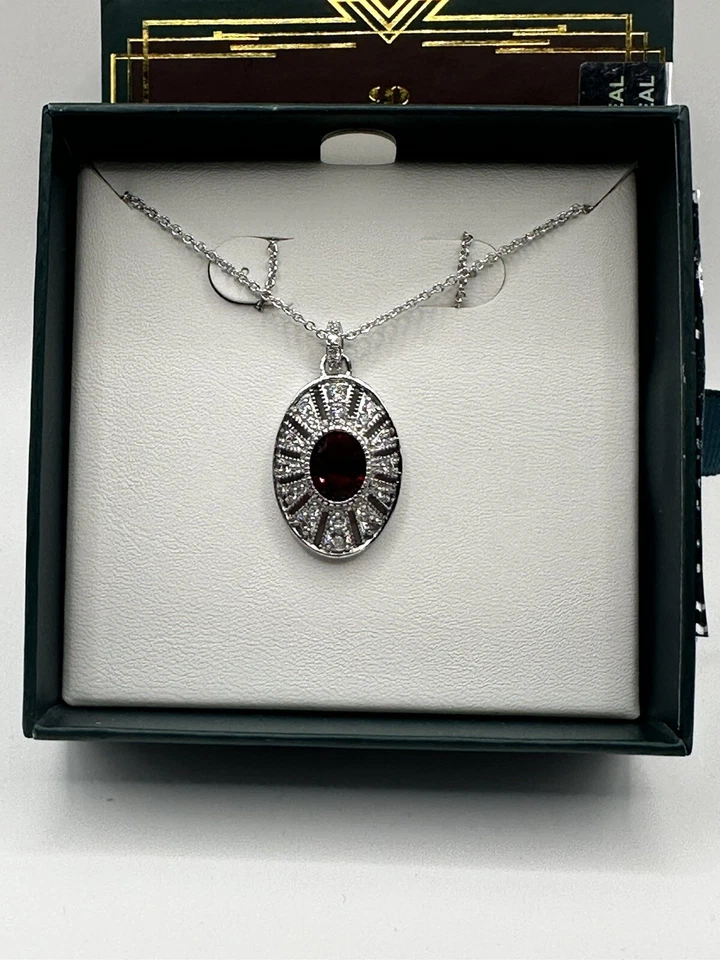 Bomb Party Holiday Luxe Lab Created Ruby Necklace RBP2692 - Image 2 of 3