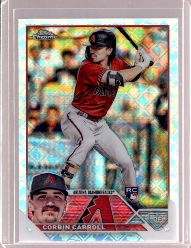 CORBIN CARROLL 2023 Topps Chrome Logofractor #95 Rookie RC Diamondbacks