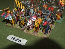 25mm MEDIEVAL / 100 YEARS WAR - 18 KNIGHTS - (1480)