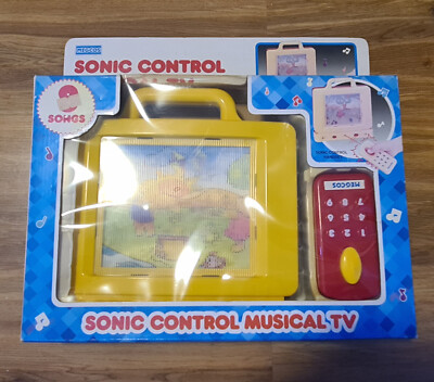 Megcos Vintage 90s MEGCOS Sonic control MUSICAL TV toy battery operated NOS 8 ...