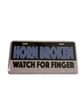 Horn Broken Watch For Finger car tag plate