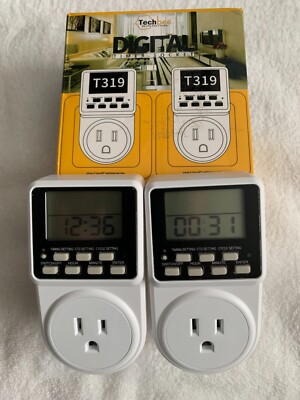 Digital Timer Plug 24 Hour Programmable  for Lights and Appliances (2 Pack)