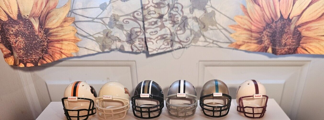 LOT College Universtity RIDDELL Mini FOOTBALL HELMETS Plastic OSU WL BU