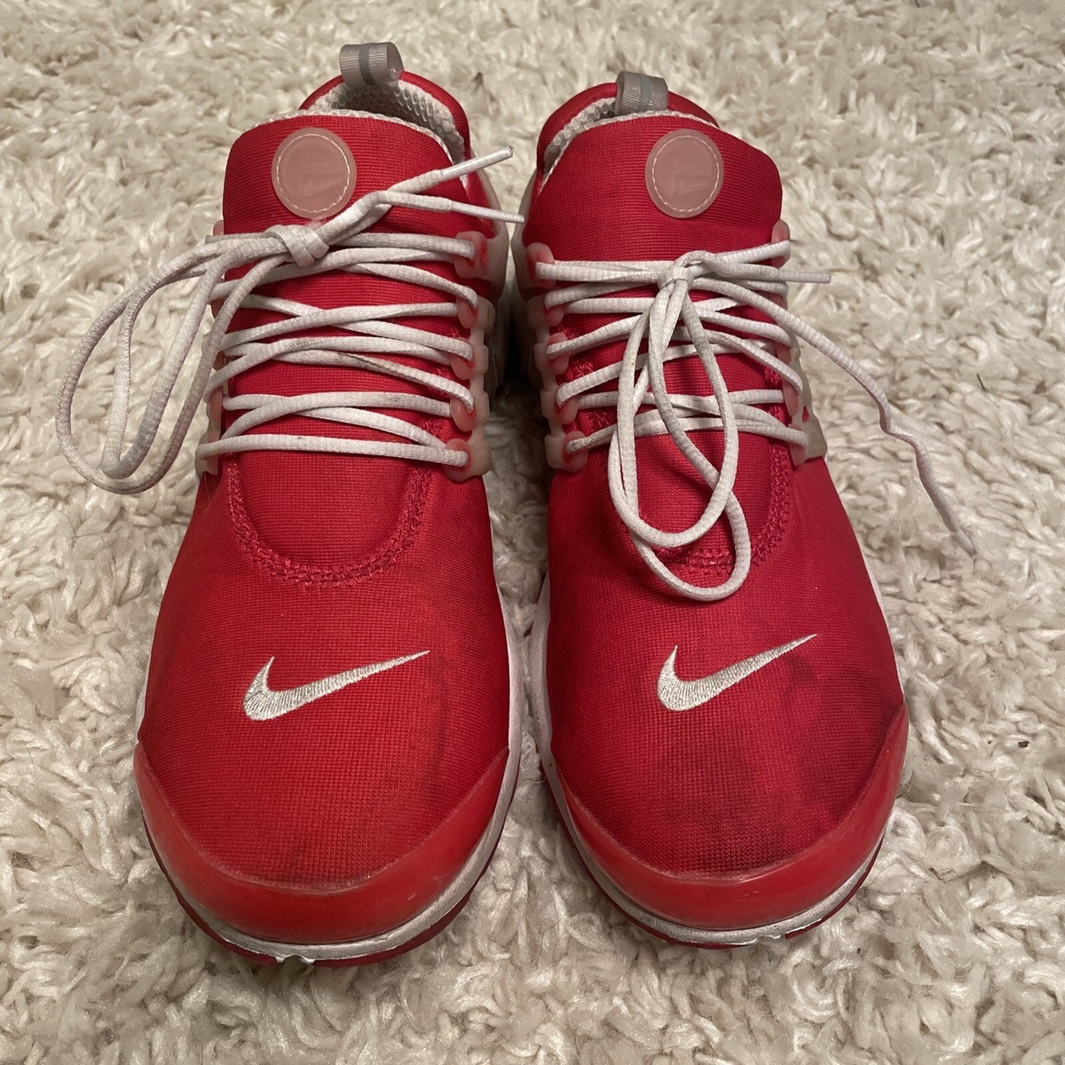 Nike AIR PRESTO Comet Red White Running Sneakers 305919-611 Mens