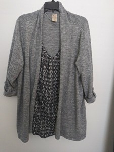 cardigan with attached top