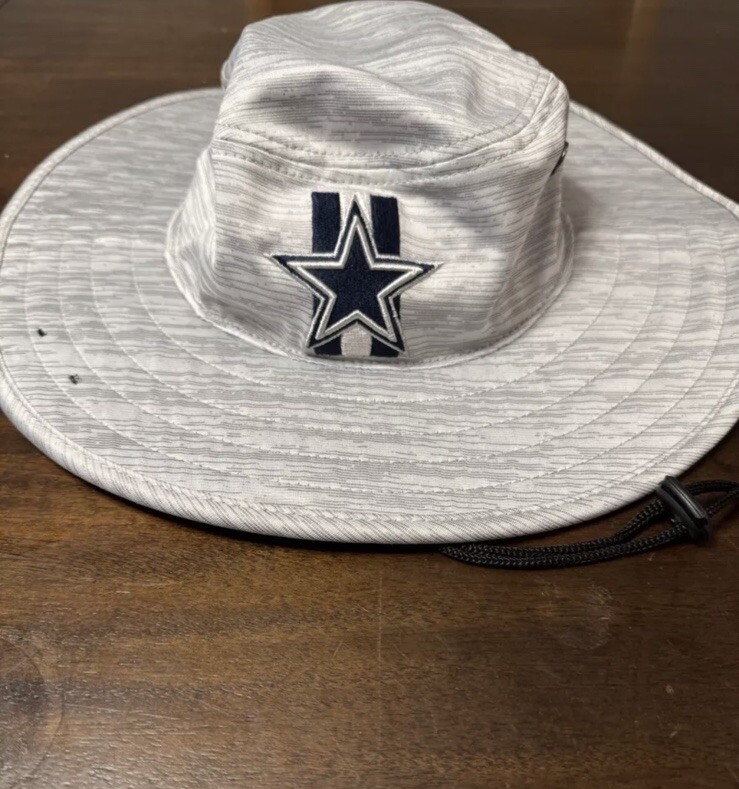 Dallas Cowboys New Era NFL Training Camp Official White Panama Bucket Hat