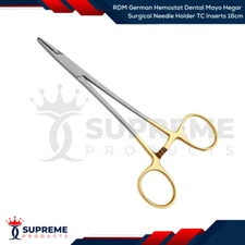 RDM German Mayo Hagar Needle Holder with Tungsten Carbide Surgical Tool 16 cm