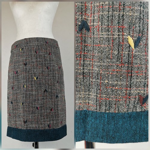 White Stuff BNWT Grey Teal Tweed 