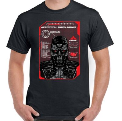 Terminator T-Shirt Artificial Intelligence Mens Unisex Tee Top