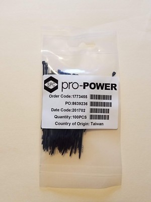 2-13/16'' 71mm Submicro Micro Mini Cable Ties Zip Ties BLACK 100ea. 