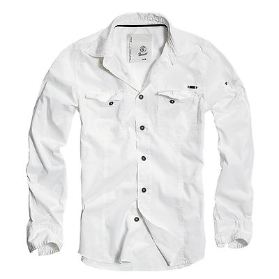 Brandit - SlimFit Shirt Weiß Hemd Outdoor