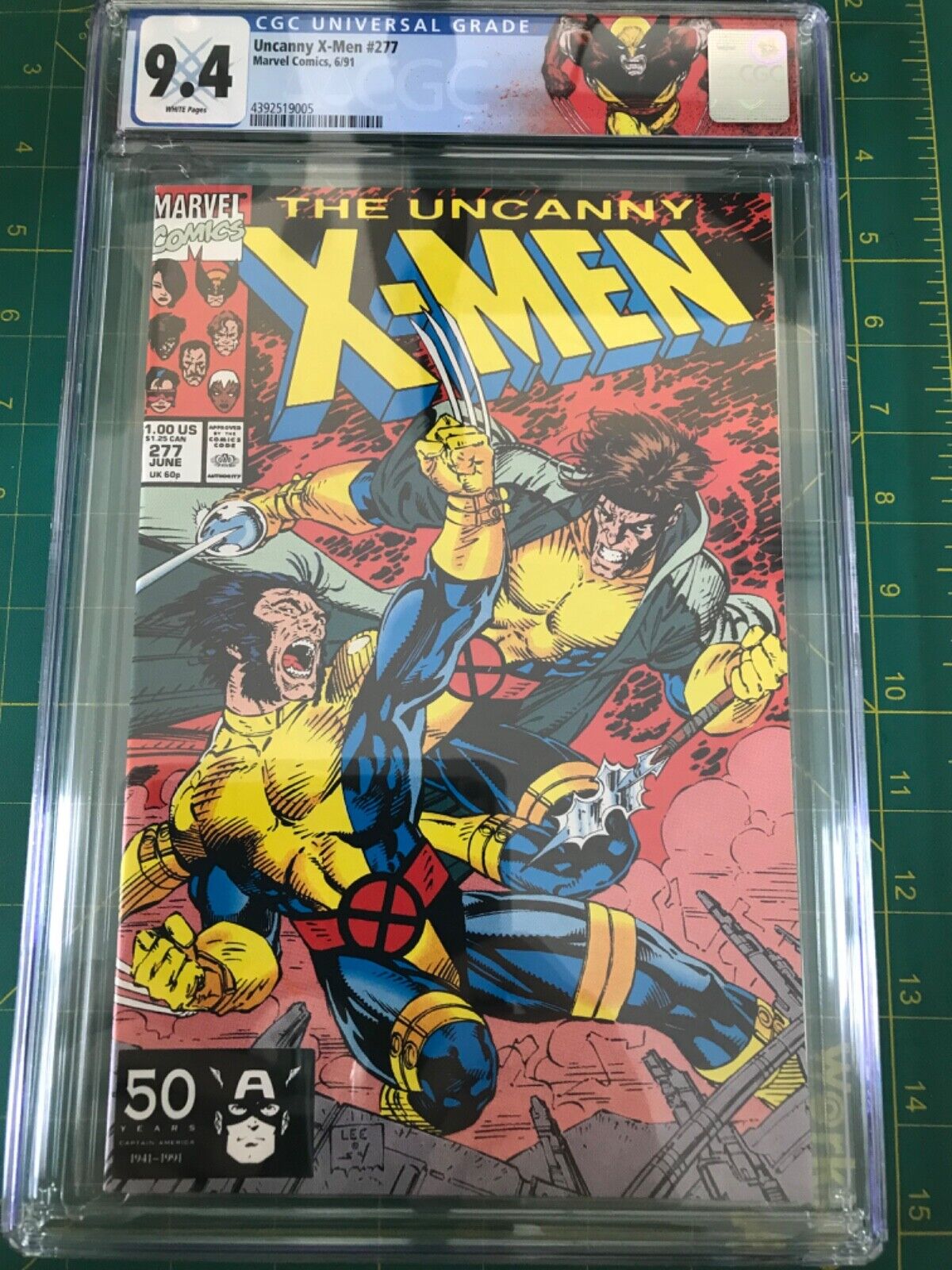 Uncanny X-Men #277 CGC 9.4 White Pages Wolverine App Custom Label 1st Print