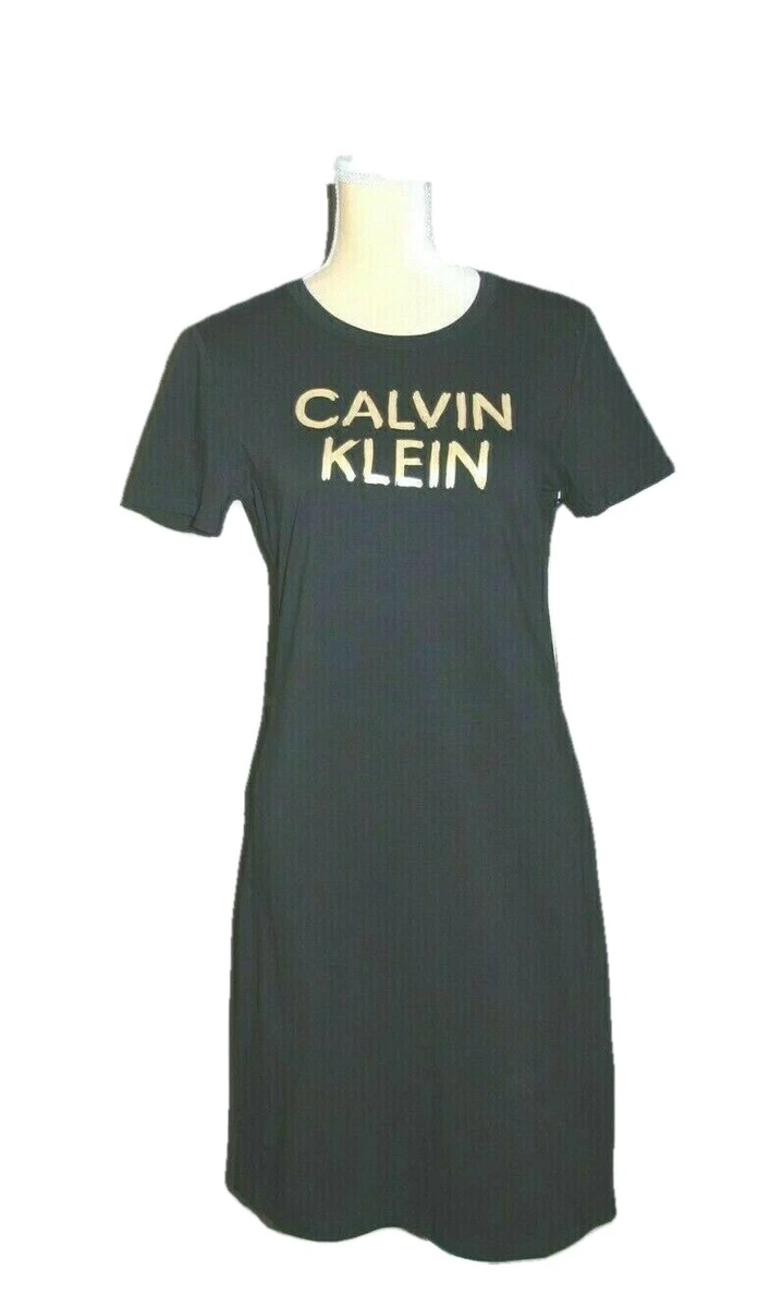 Calvin klein black t shirt clearance dress