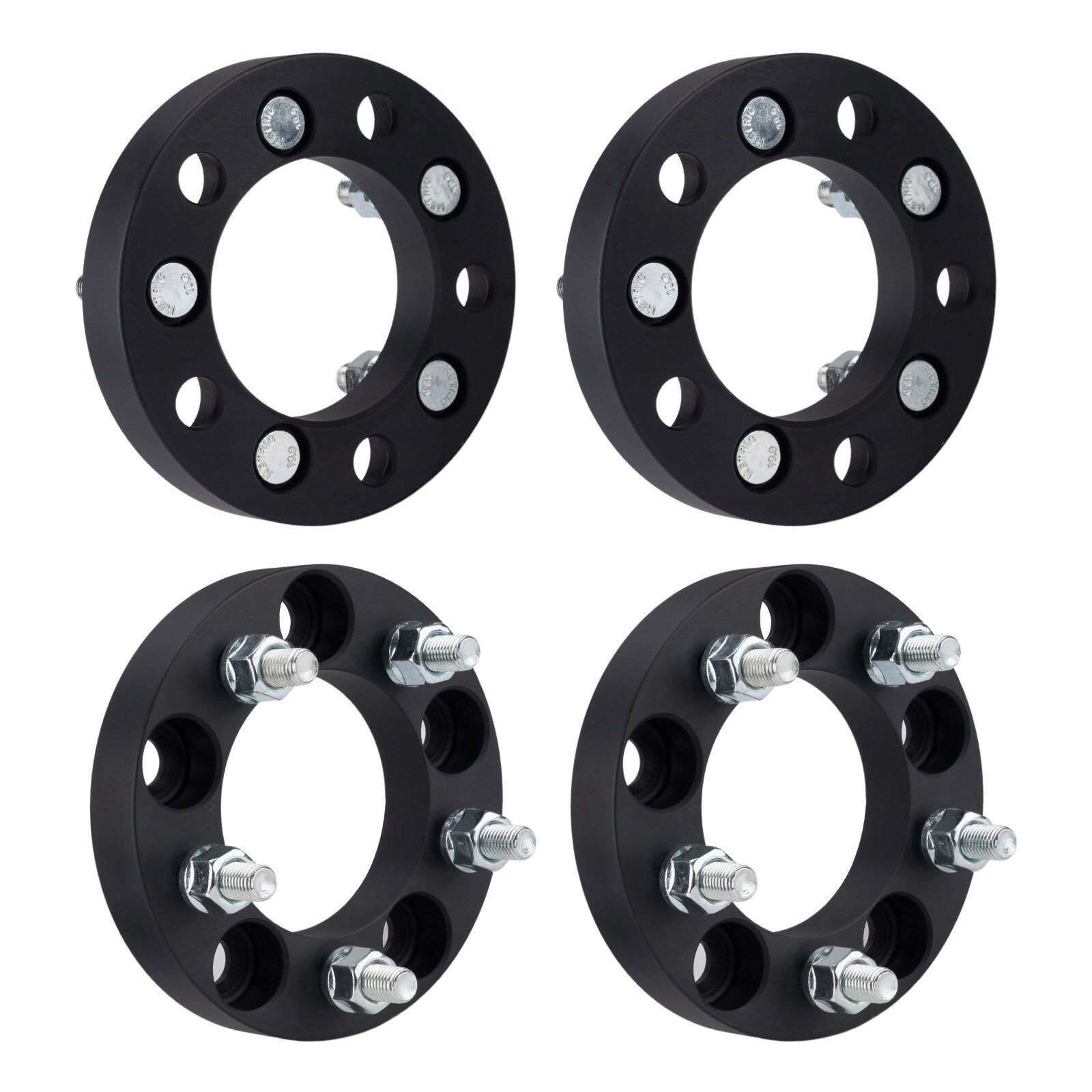 (4) 1" 5x120 to 5x114.3 Wheel Adapters 12x1.5 Studs 25mm Thick 5x4.75 to 5x4.5