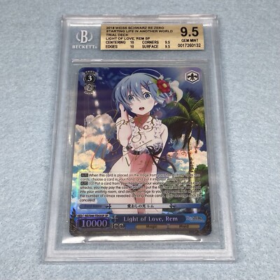 Weiss Schwarz Re:Zero Light of Love Rem SP English BGS 9.5 (10