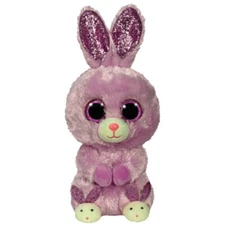 TY Beanie Boos - FUZZY the Purple Bunny with Slippers (Glitter Eyes) (6 inch)