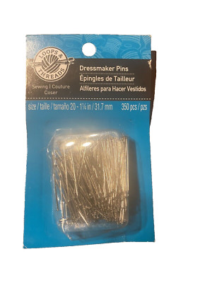 Dressmaker Pins Loops & Threads Size 20, 350 pieces / Pkg NIP 1 1/4'' new