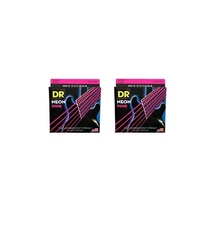 DR Strings Guitar Strings 2 Sets Electric Neon Pink 10-46 Medium