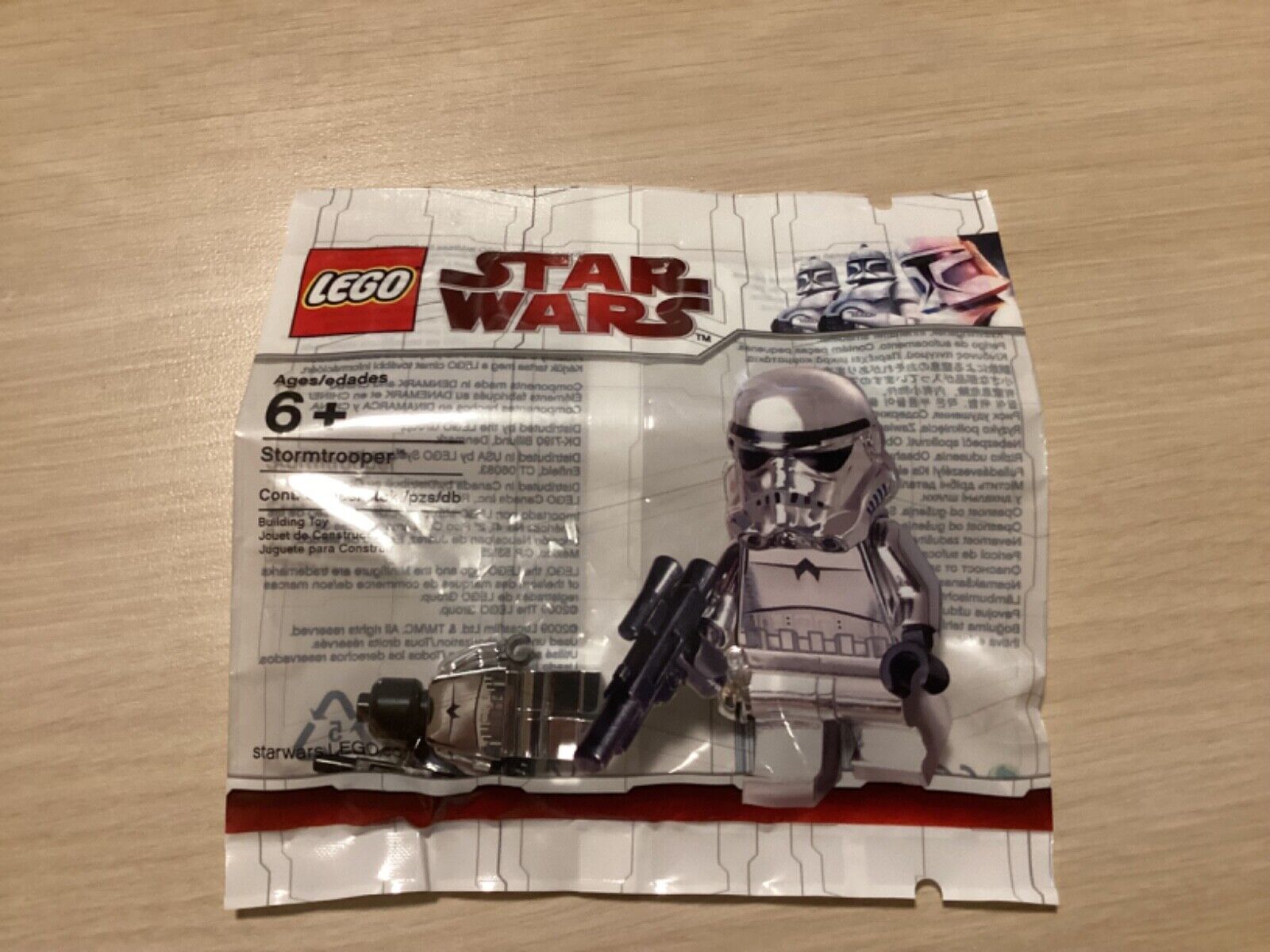 Lego 🌗Star Wars🌓Stormtrooper Chrome Minifig. Polybag💎Brand New Sealed 2009💎
