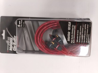 Monster Cable Interlink 101XLN Comp Performance Car Stereo 5 meters NEW Red