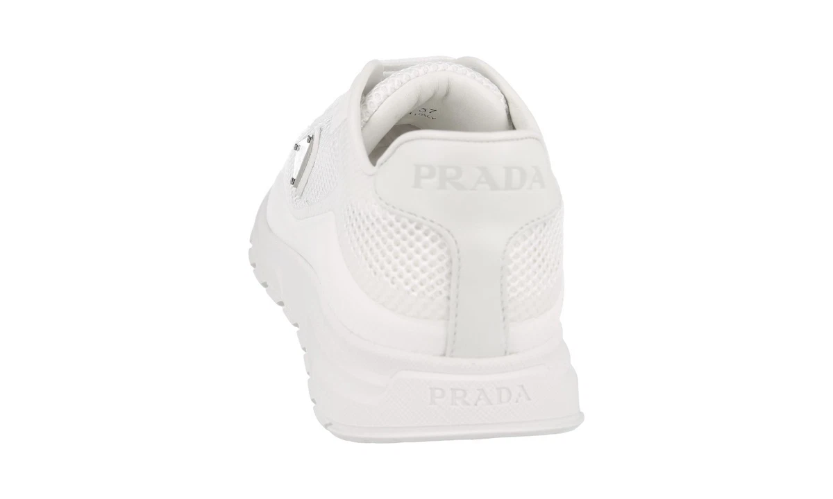 PRADA PRAX Mesh Sneaker - 1E920N - Weiss - NEU - 37