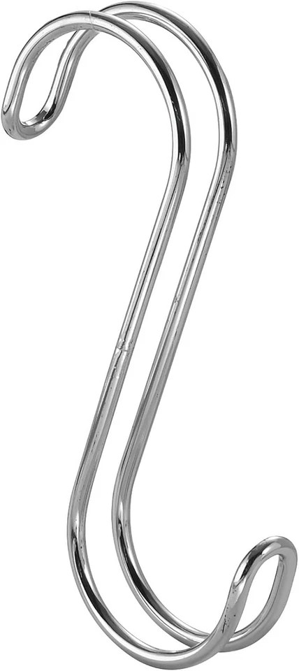 Ganchos dobles InterDesign Classico de metal sobre la varilla, armario 0,1, gancho S  Foto 3 de 4