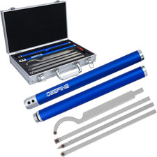 Carbide Tipped Wood Lathe Turning Tool Set with Aluminum Alloy Box  Includes Sw